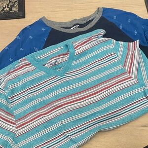 Striped and Raglan Sleeve Shirts